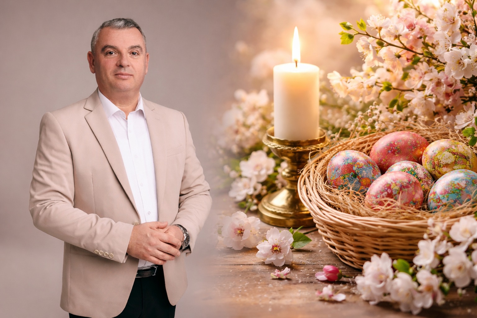 Calin Cristian Fort viceprimarul Municipiului Zalau va doreste un Paste Fericit si o Florii linistite