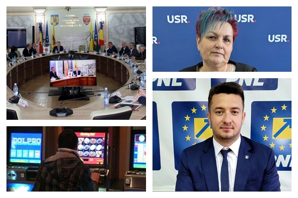 Fara caracter USR si PNL reactioneaza vehement dupa ce majoritatea PSD UDMR din Zalau propune un proiect similar de interzicere a aparatelor de jocuri de noroc