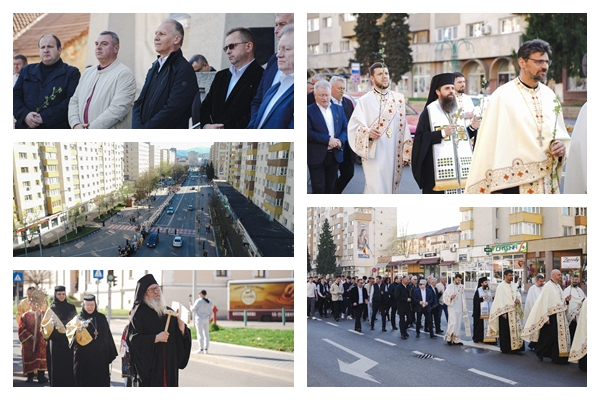 Initiata de Episcopul Benedict 2000 de credinciosi au luat parte la procesiunea religioasa de Florii din Zalau