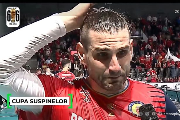 VIDEO Un jucator de la SCM Zalau in lacrimi dupa finala Dedica victoria sotiei si copilului sau aflat in spital Ii iubesc foarte mult