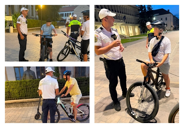 FOTO Poilitia intensifica controalele in Salaj Biciclistii si utilizatorii de trotinete vizati