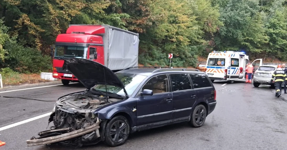 Imagini de la accidentele în lanț produse pe Muntele Meseș