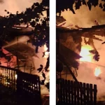Incendiu în Măeriște: casă cuprinsă de flăcări, două persoane cu îngrijiri medicale